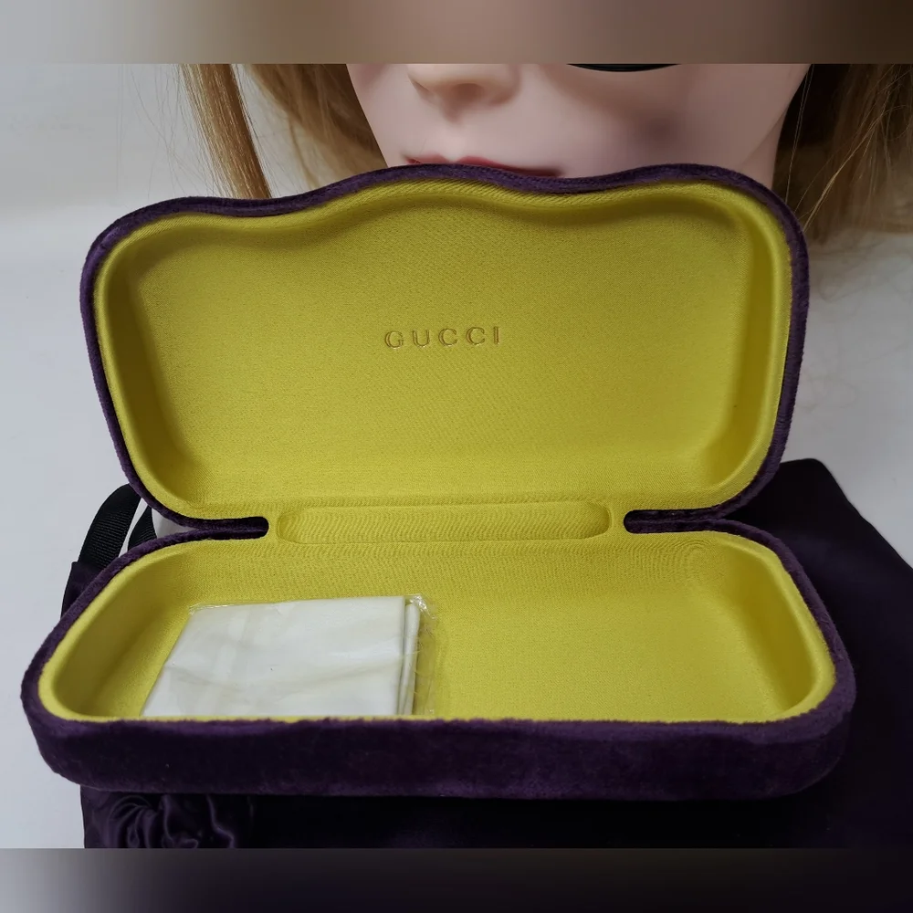 Gucci Sunglasses GG0655SA 001 Black Gold Grey Full Rim Square 56MM 56-17-150 - Picture 2 of 16